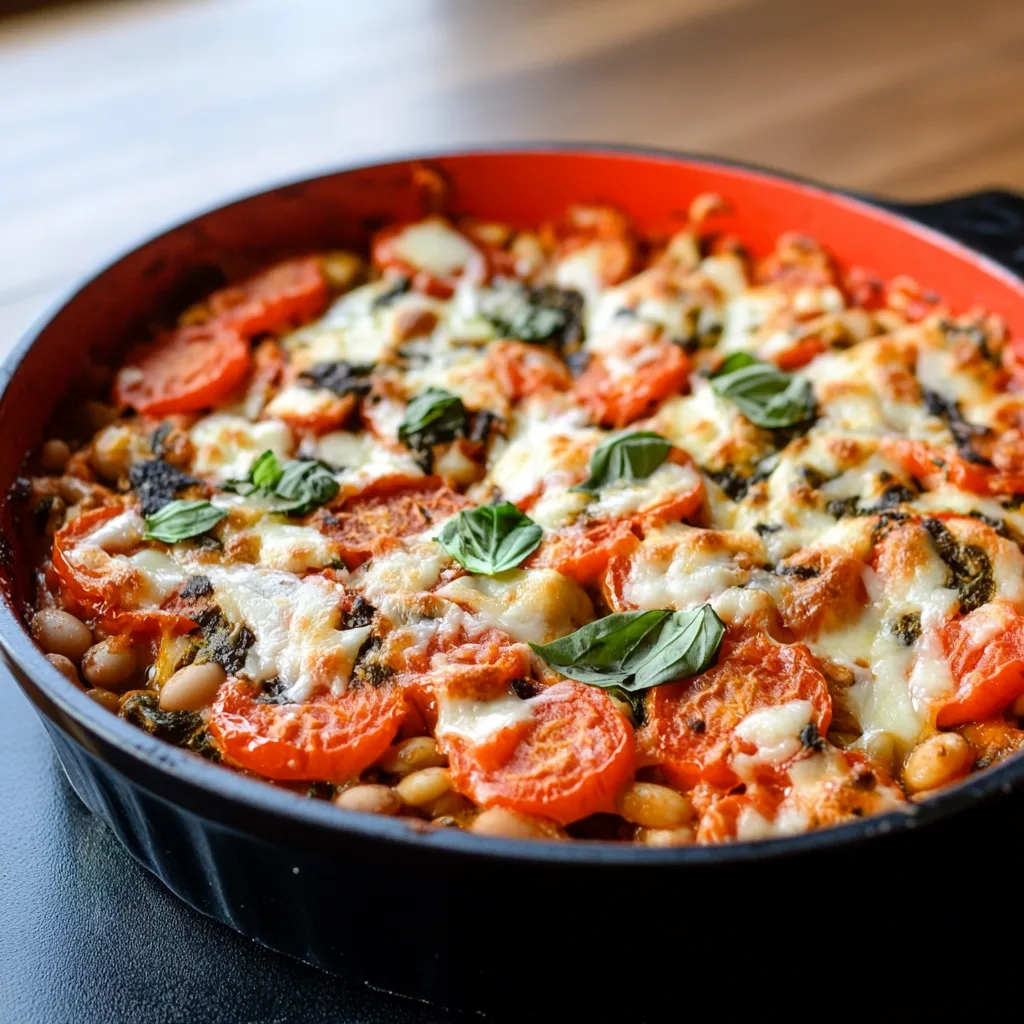 Cheesy White Bean Tomato Bake
