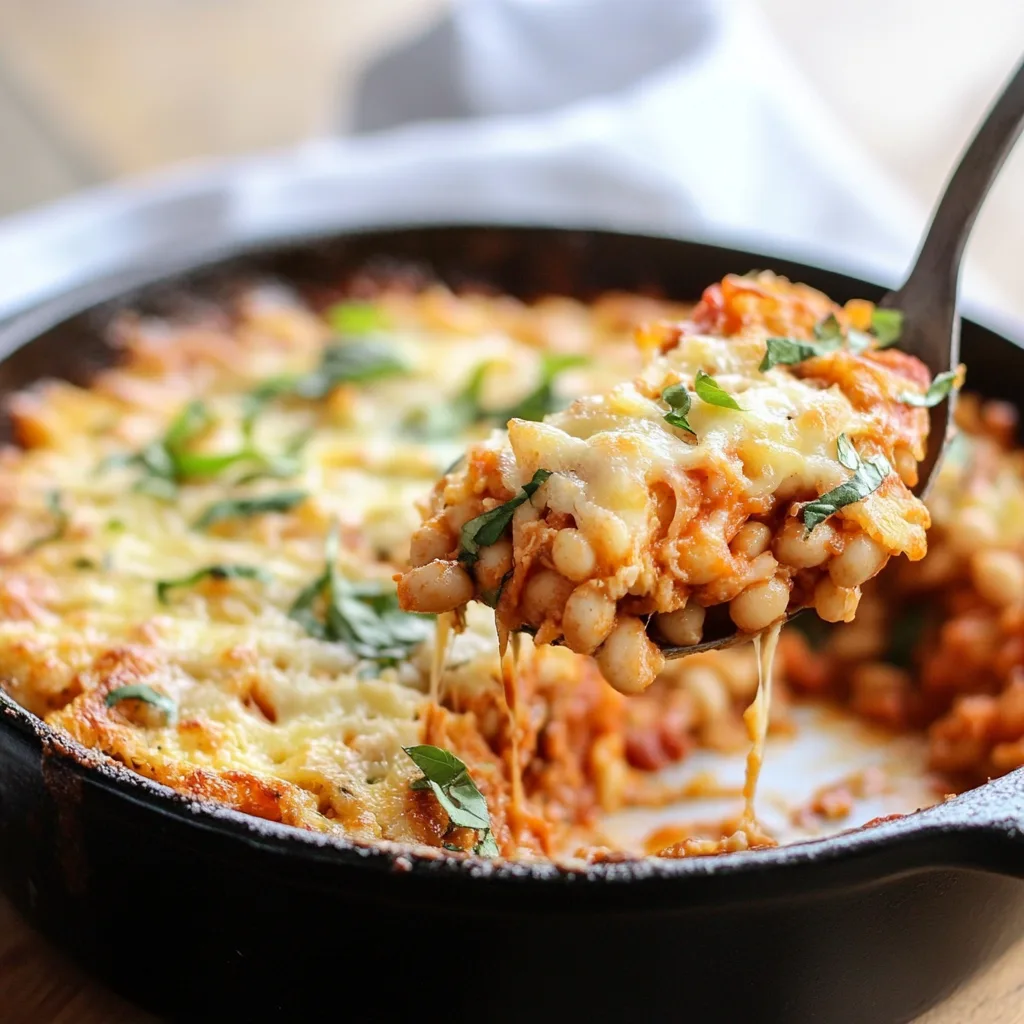 Cheesy White Bean Tomato Bake